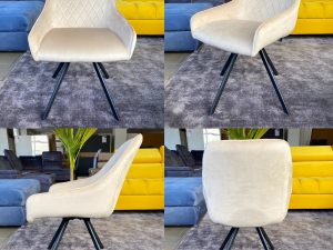 AS130 Forgó Étkezőszék - Latte Bársony G062-14